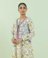 Women's Pret Khaddar Block Printed White Women's Waistcoat